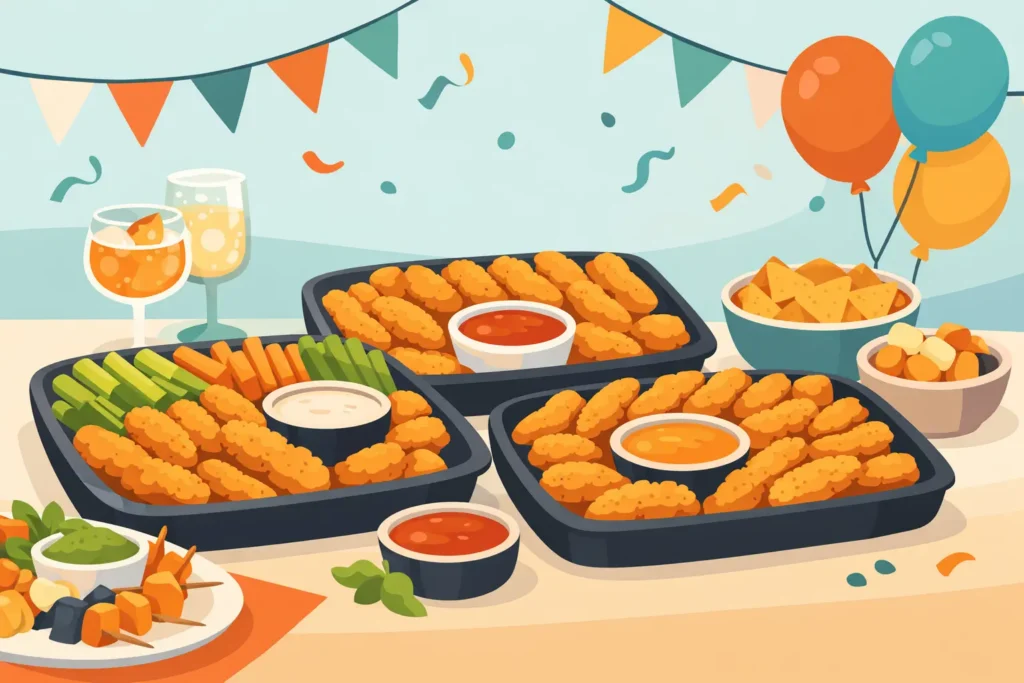 Party Chicken Finger Trays That Make Hosting Easy